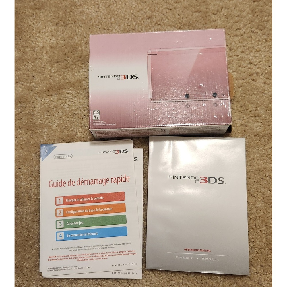 Pink Nintendo 3DS BOX MANUAL ONLY
